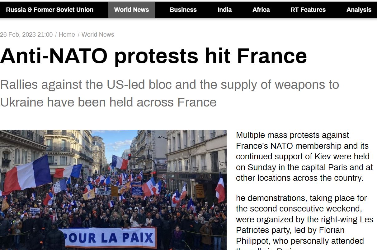 Proteste anti-NATO in Francia